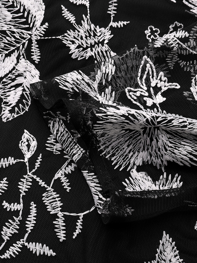 Crew Neck Floral Loose Dress
