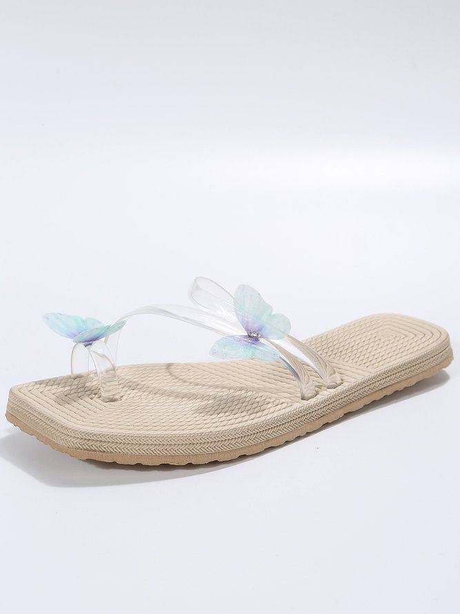 Butterfly Toe-ring Waterproof Beach Slippers