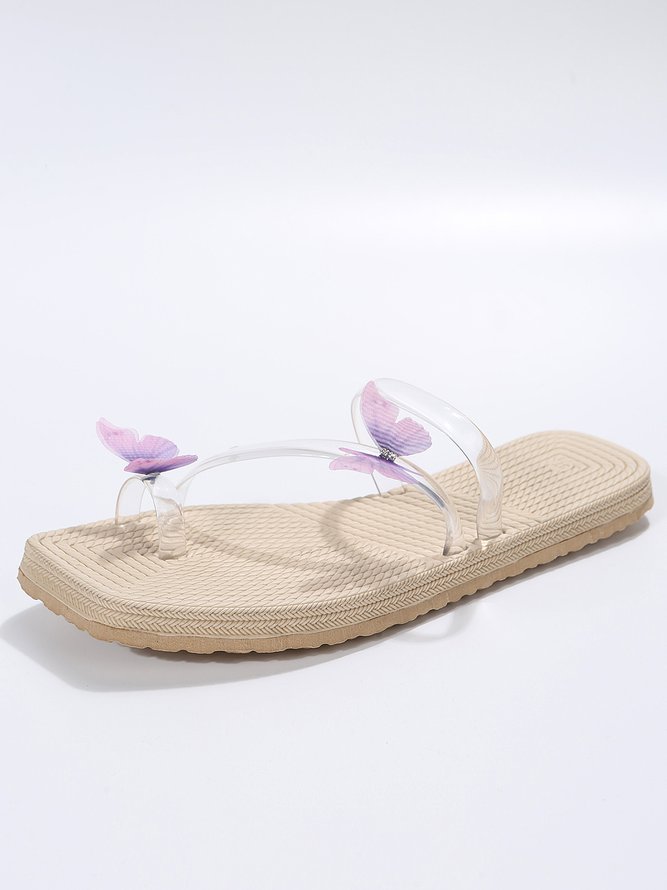 Butterfly Toe-ring Waterproof Beach Slippers