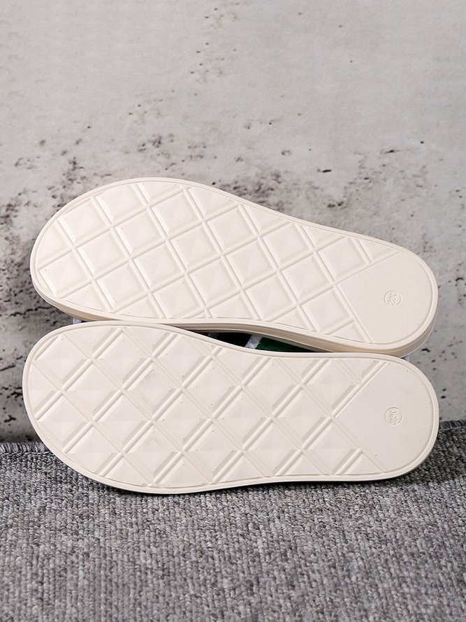 Casual Cut Out Mesh Fabric Slip On Sandals