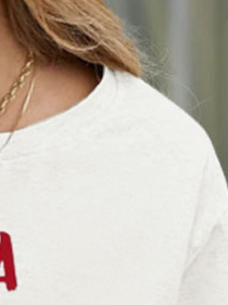 Mother's Day Plus Size Text Letters Knitted Casual Crew Neck T-Shirt