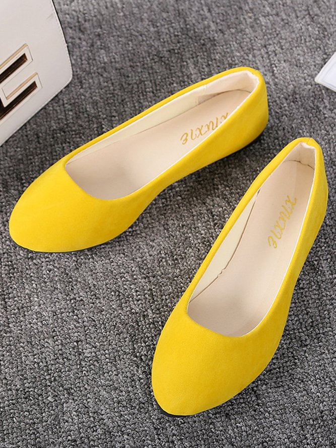 Multi-color Breathable Plain Velvet Simple Non-SlipSlip On Shallow Shoes Non-Slip Flat Heel Shoes