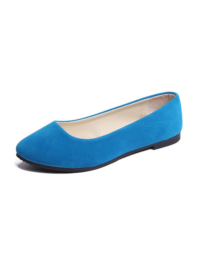Multi-color Breathable Plain Velvet Simple Non-SlipSlip On Shallow Shoes Non-Slip Flat Heel Shoes