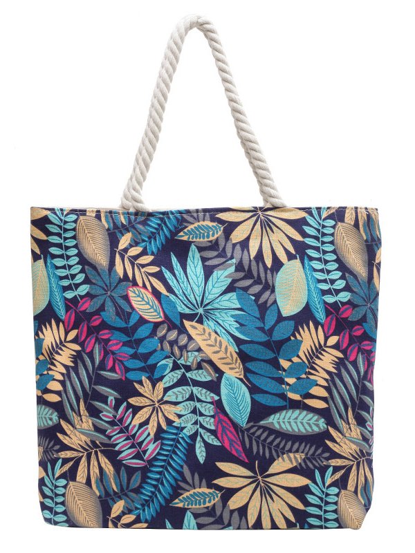 Bohemia Tropical Plant Pattern Large Capacity Shoulder Bag Casual Urban Women's Tote Bag