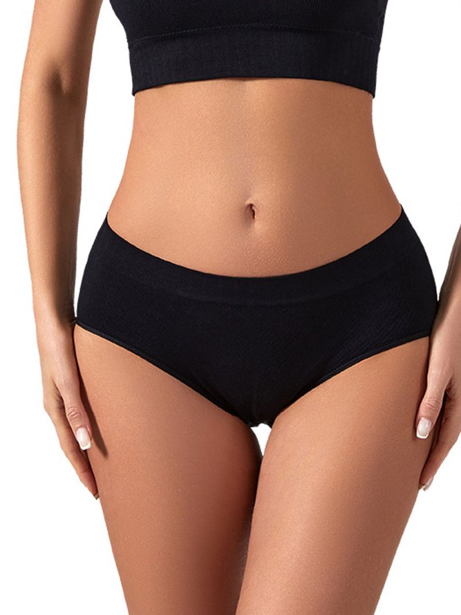 Breathable Seamless Woven High Waist Casual Underwear