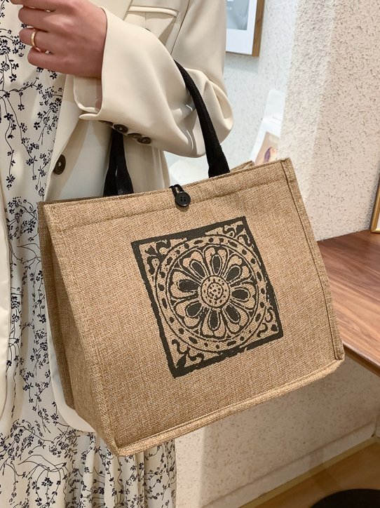 Casual Straw Ethnic Pattern Clutch Vacation Urban Boho Bags