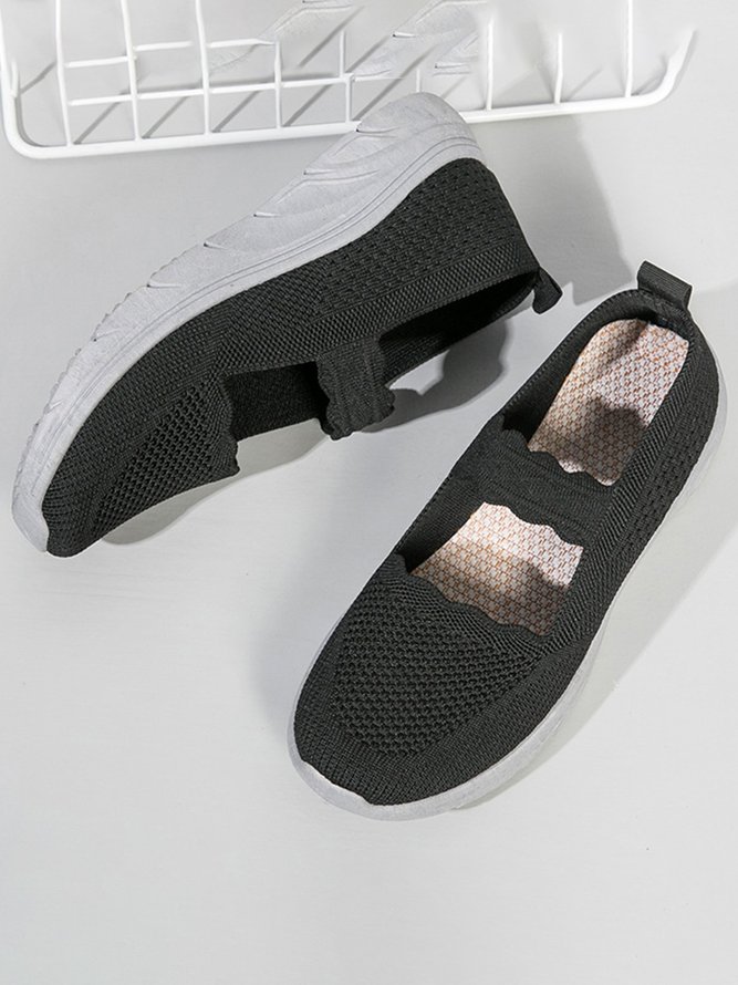 Solid color Fly Knit Sneakers Sports Shoes