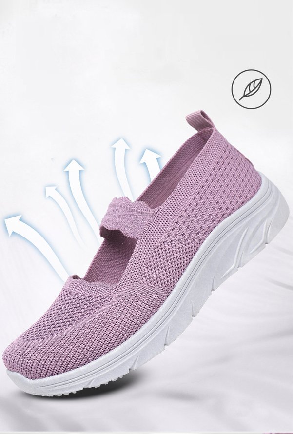 Solid color Fly Knit Sneakers Sports Shoes