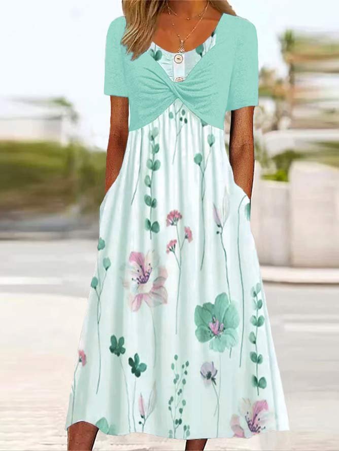 Casual Floral Two-Piece Set