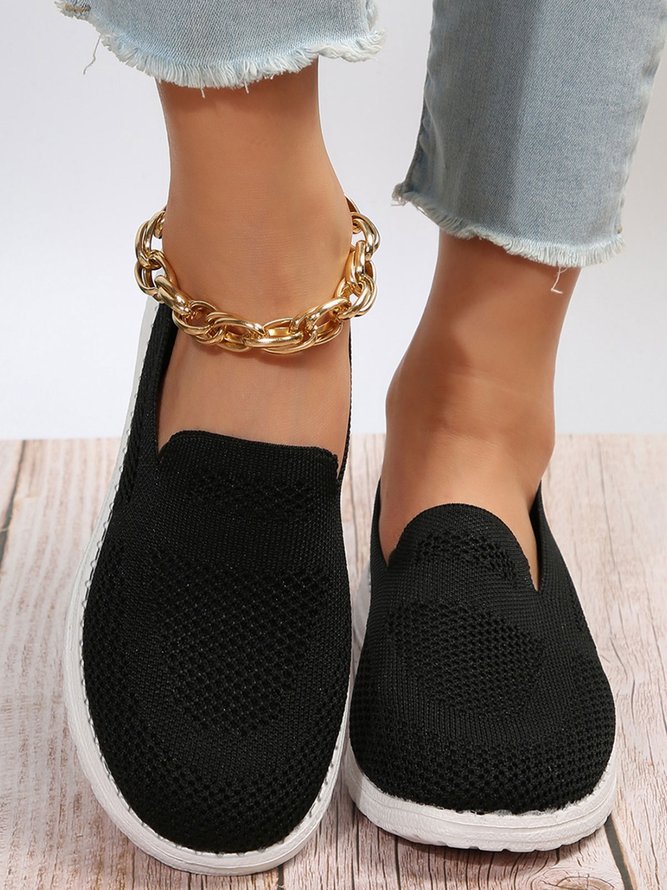 Breathable Slip On Flyknit Sneakers