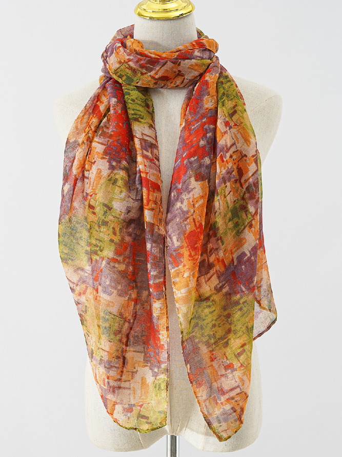 Bohemia Ombre Floral Pattern Scarves Shawls Casual Women's Accessories