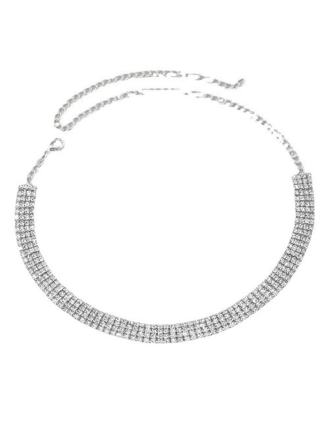 Elegant Diamond Choker Necklace Party Wedding Music Festival Women's Jewelry