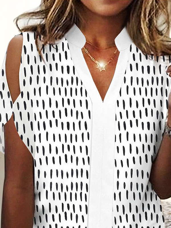 Casual Hollow Out Geometric Shirt
