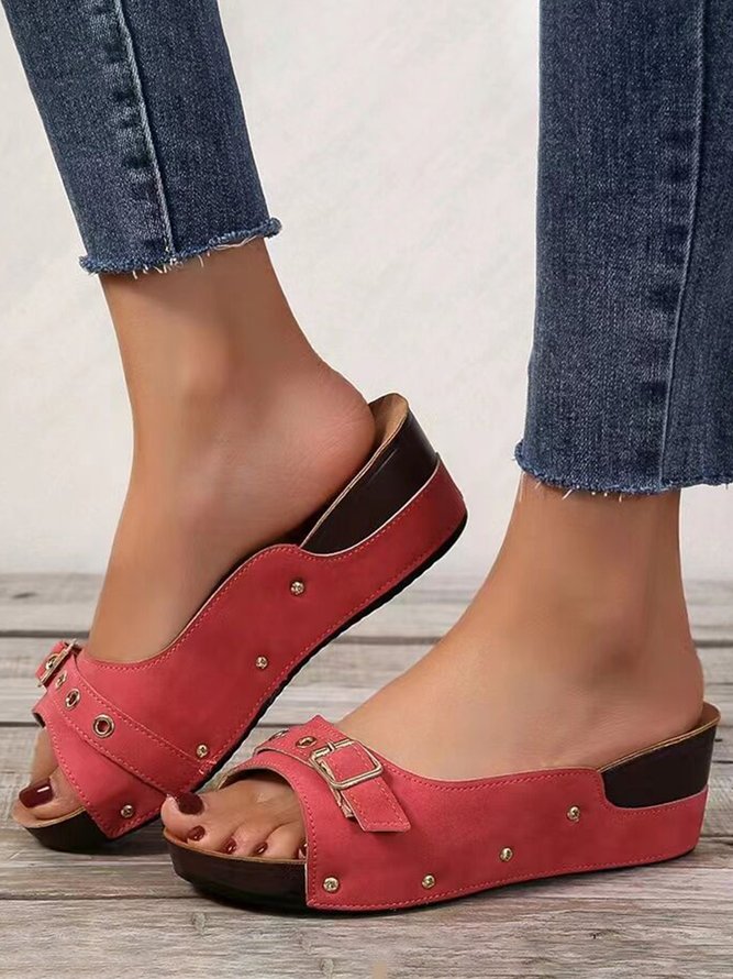 Casual Wedge Platform Slippers