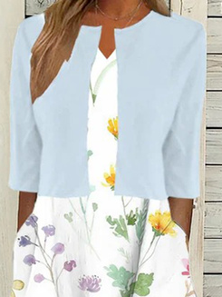Plus Size Loose Crew Neck Casual Two-Piece Set