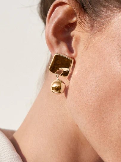 Urban Metal Natural Stone Geometric Earrings Party Women's Jewelry