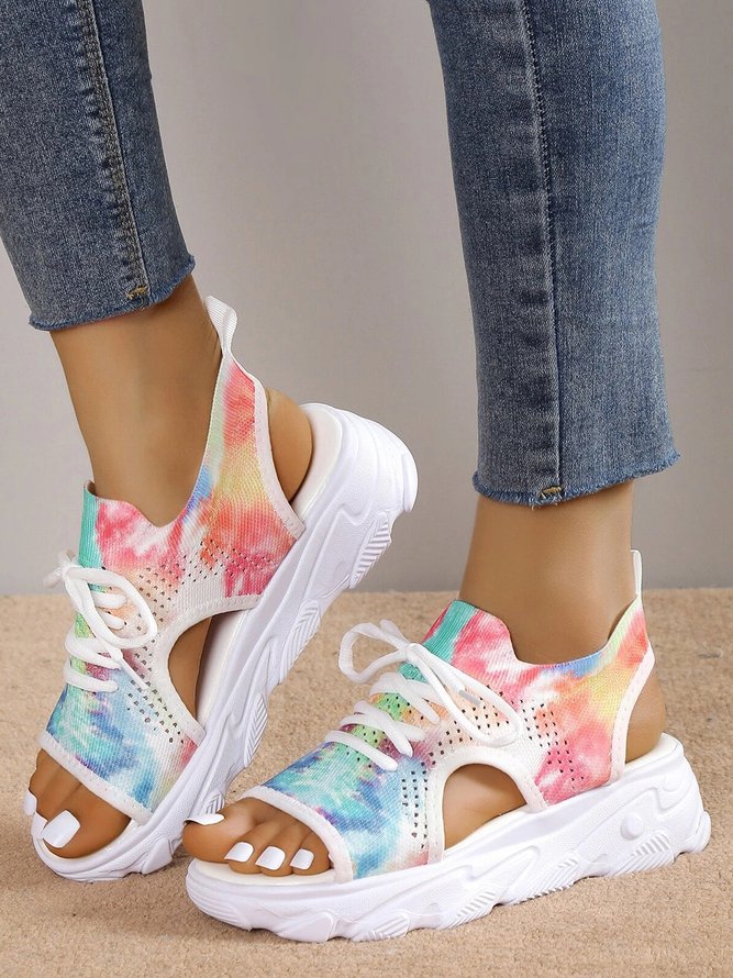 Floral Butterfly Breathable Slip On Sport Sandals