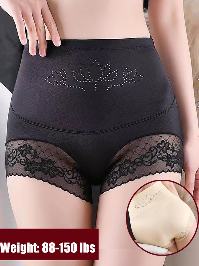 Breathable Lace High Elastic Seamless High Waist Panty