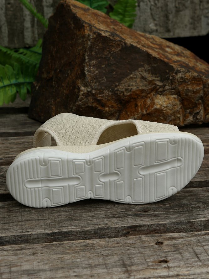 Colorful Triangle Graphic Flyweave Sports Sandals