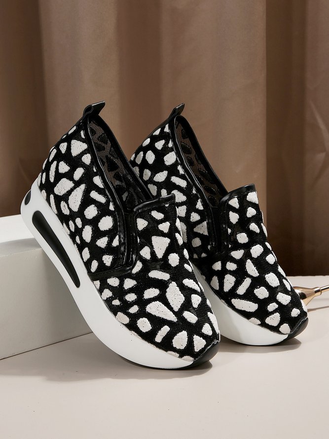 Casual Breathable Mesh Glitter Slip On Shoes