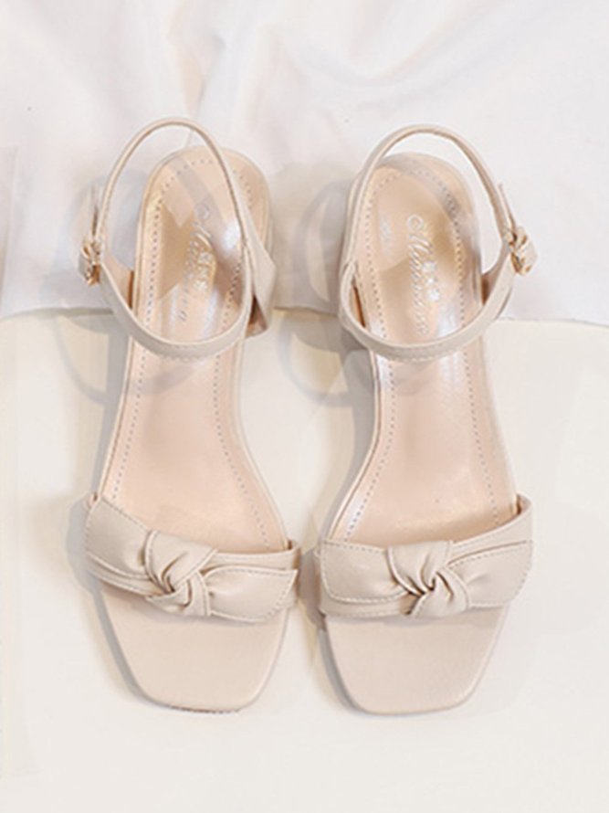 Knotted Strappy Chunky Sandals