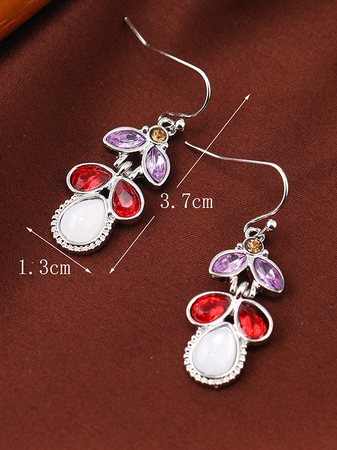 Urban Casual Colorful Crystal Pendant Earrings Daily Women's Jewelry