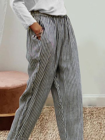 Casual Striped Loose Pants