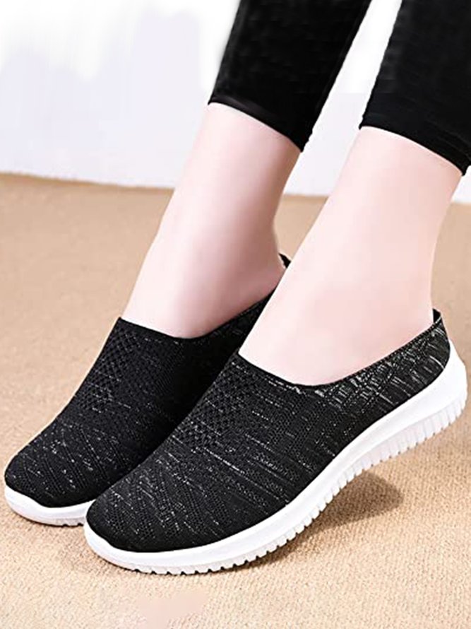 Breathable Comfortable Fly Knit Casual Clogs Sneakers