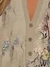 Plus Size Jersey Floral Casual Regular Fit Dress