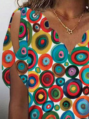Abstract Graphic Short Sleeve Casual Shirt