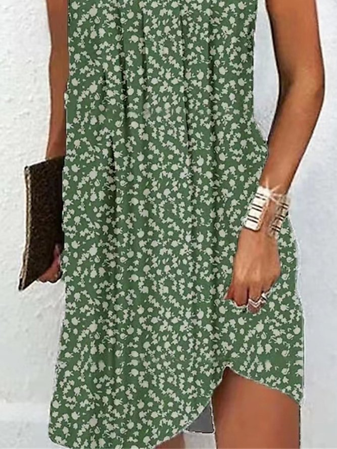 Floral Casual Loose Sleeveless Dress