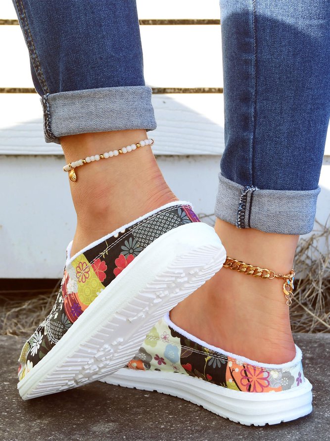 Women's Ethnic Printed Comfy Mules