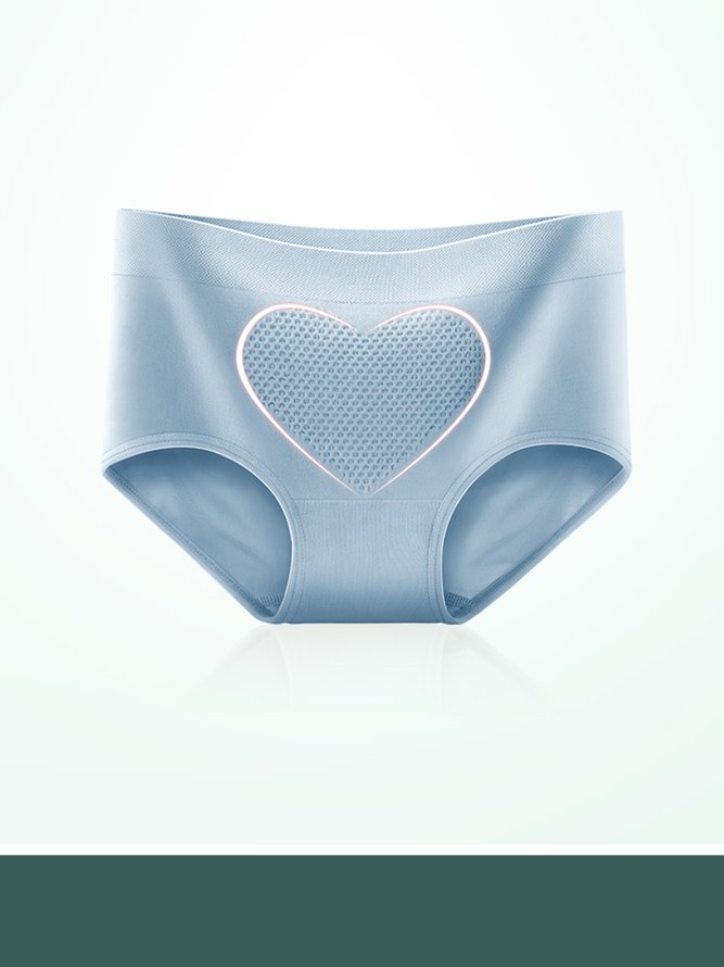 Women's Breathable Comfortable Heart Shape Woven Seamless Panty