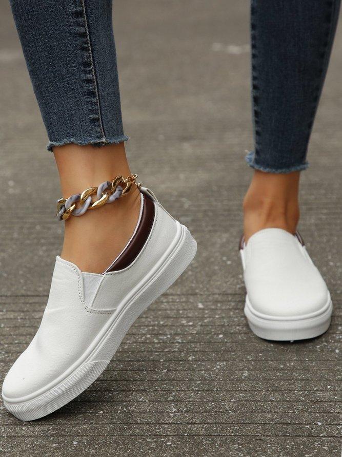 Solid Color Multi-color Options Slip-on Canvas Shoes