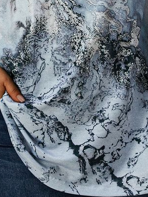 Plus Size Loose Jersey Crew Neck Casual T-Shirt