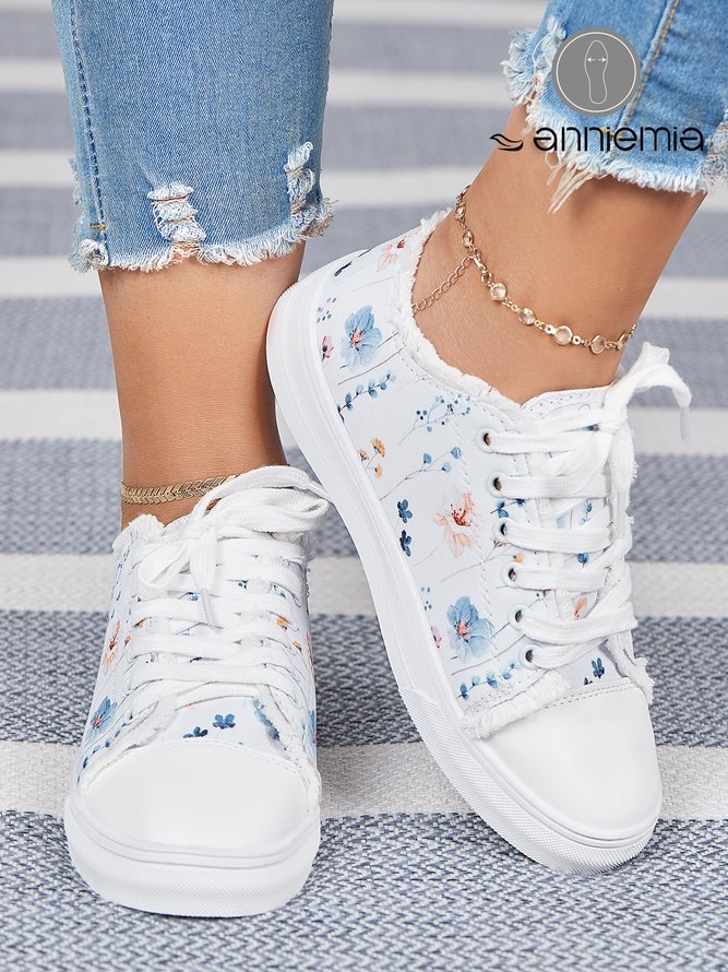 Floral Casual Canvas  Shoes