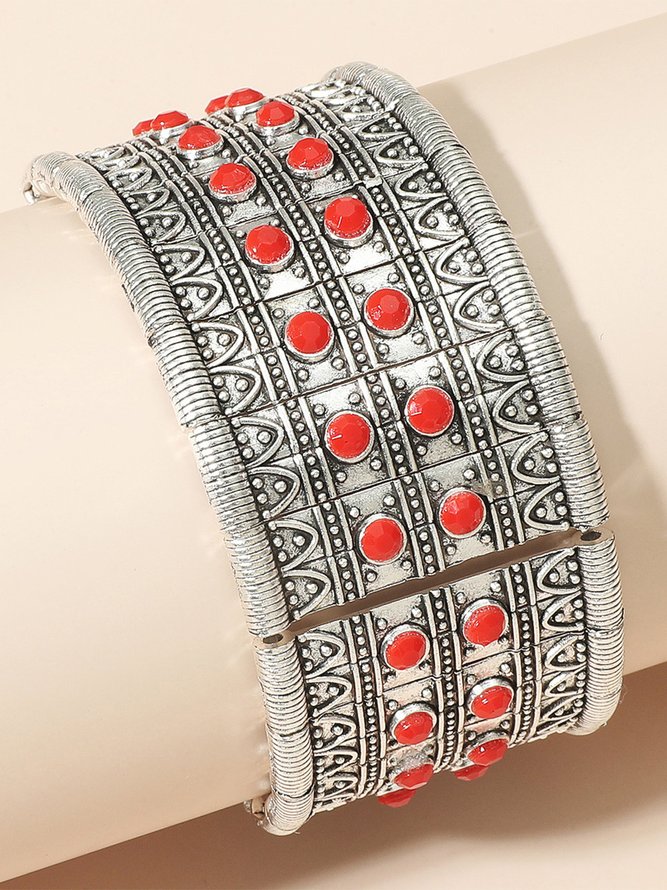 Retro Ethnic Handmade Exaggerated Alloy Bracelet