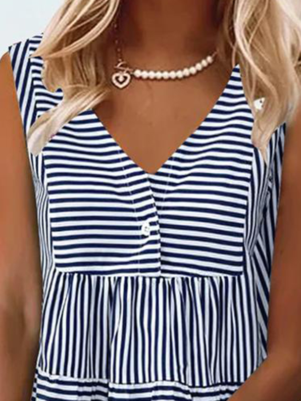 Casual Striped Loose Dress