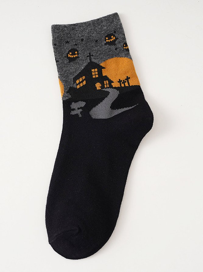 Halloween Mid Tube Socks