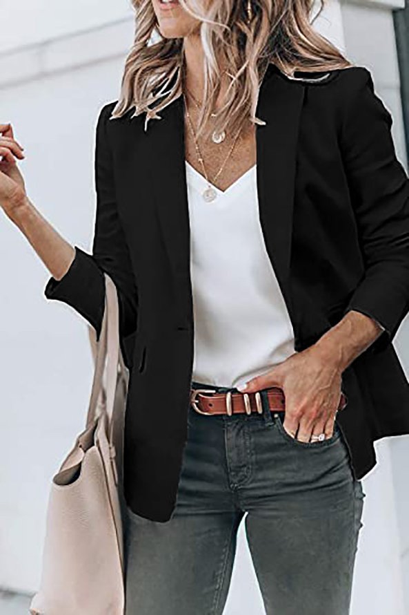Casual Plain Blazer
