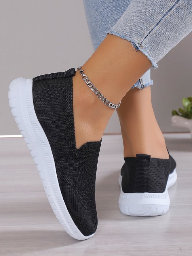 Women Minimalist Casual Slip On Breathable Flyknit Sneakers