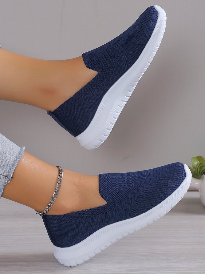 Women Minimalist Casual Slip On Breathable Flyknit Sneakers