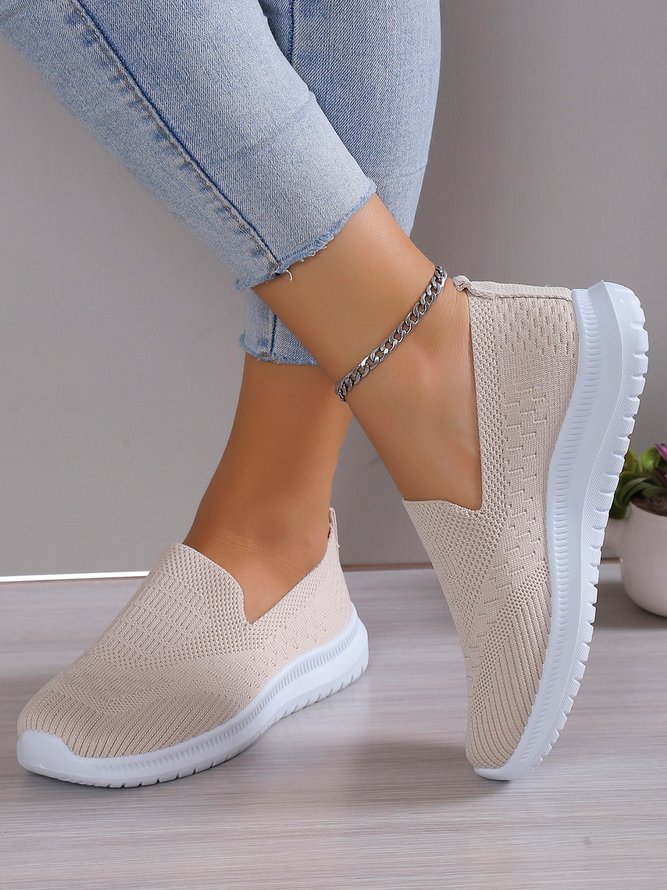 Women Minimalist Casual Slip On Breathable Flyknit Sneakers