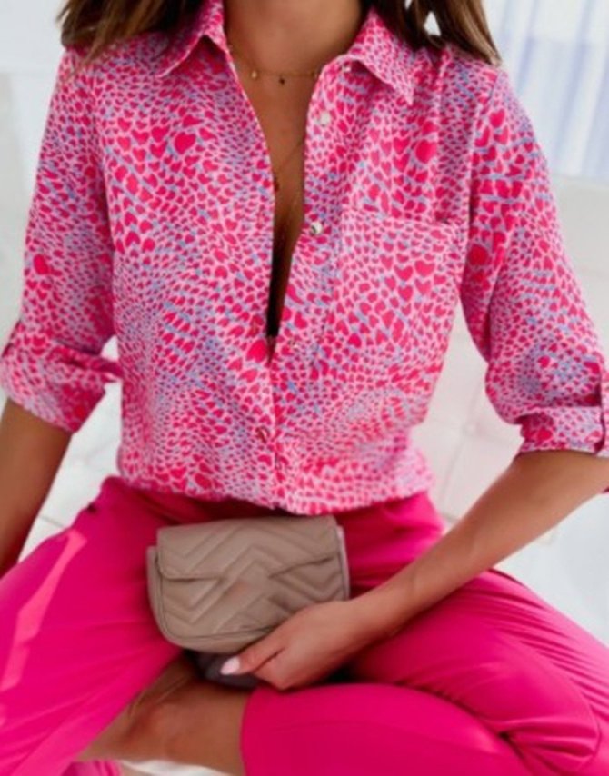 Shirt Collar Loose Casual Ethnic Blouse