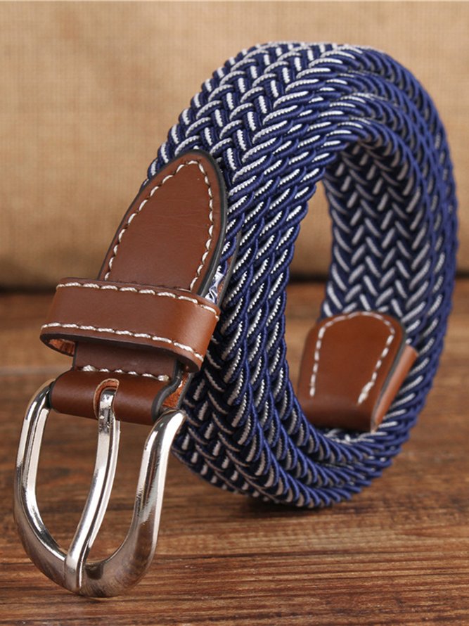 Contrast Color Plain Color Variety Of Options Casual Braided Belt