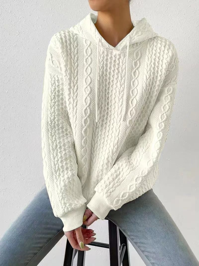 Casual Jacquard Hoodie Hoodie