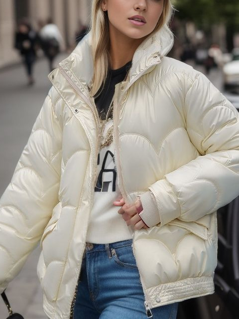 Plain Casual Padded Jacket padded jacket