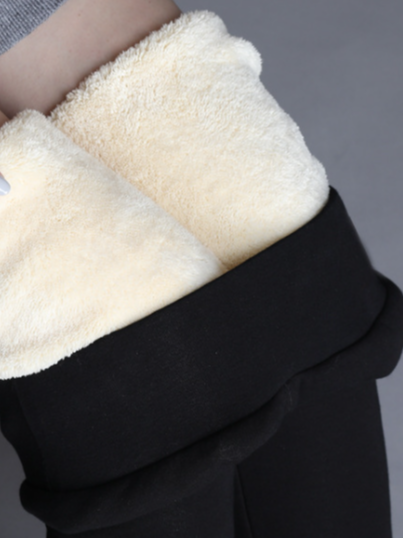 Fluff/Granular Fleece Fabric Casual Legging