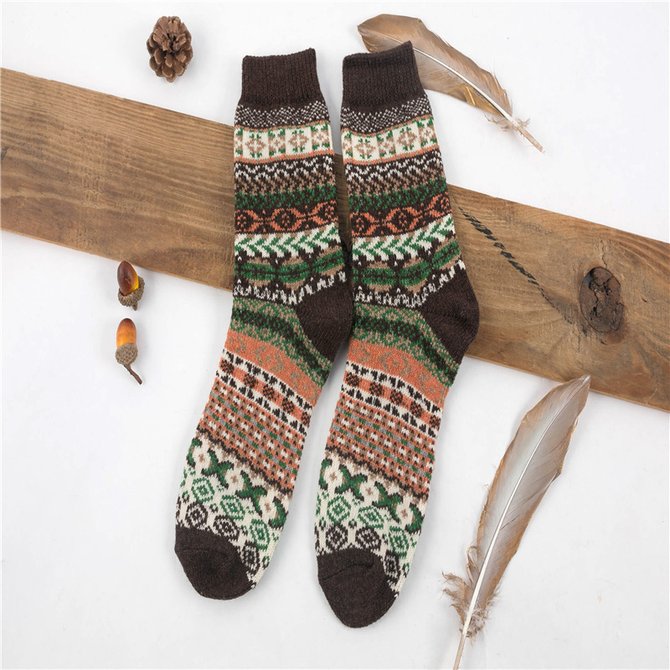 Bohemian Ethnic Wool/Knitting Daily Casual Ankle Socks