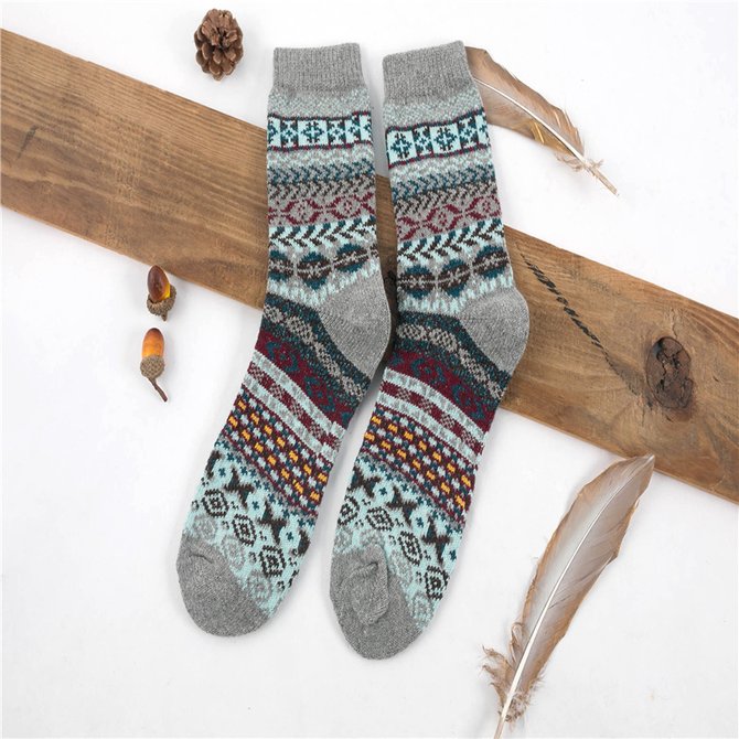 Bohemian Ethnic Wool/Knitting Daily Casual Ankle Socks